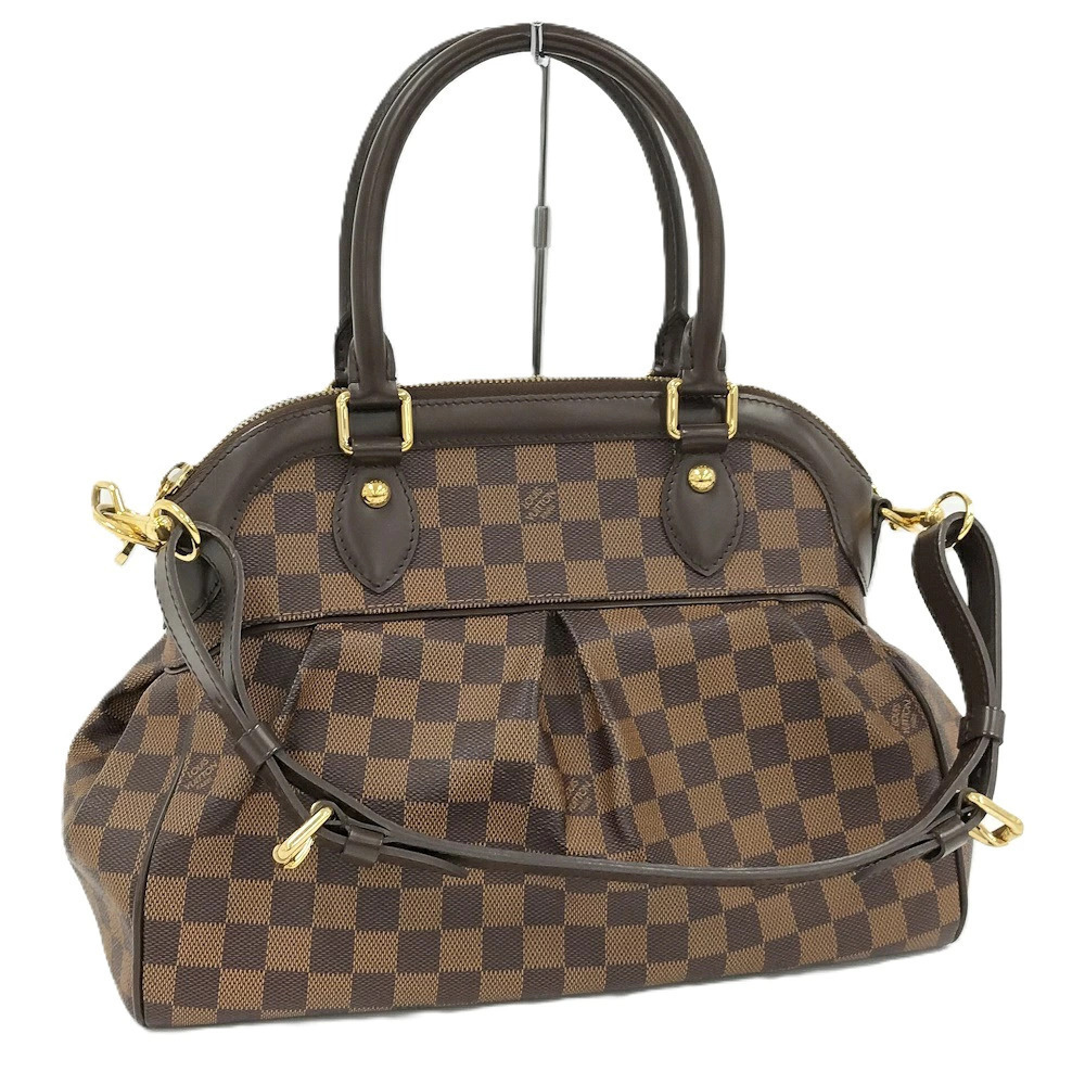 Louis Vuitton Trevi Handbag Damier Ebene Brown